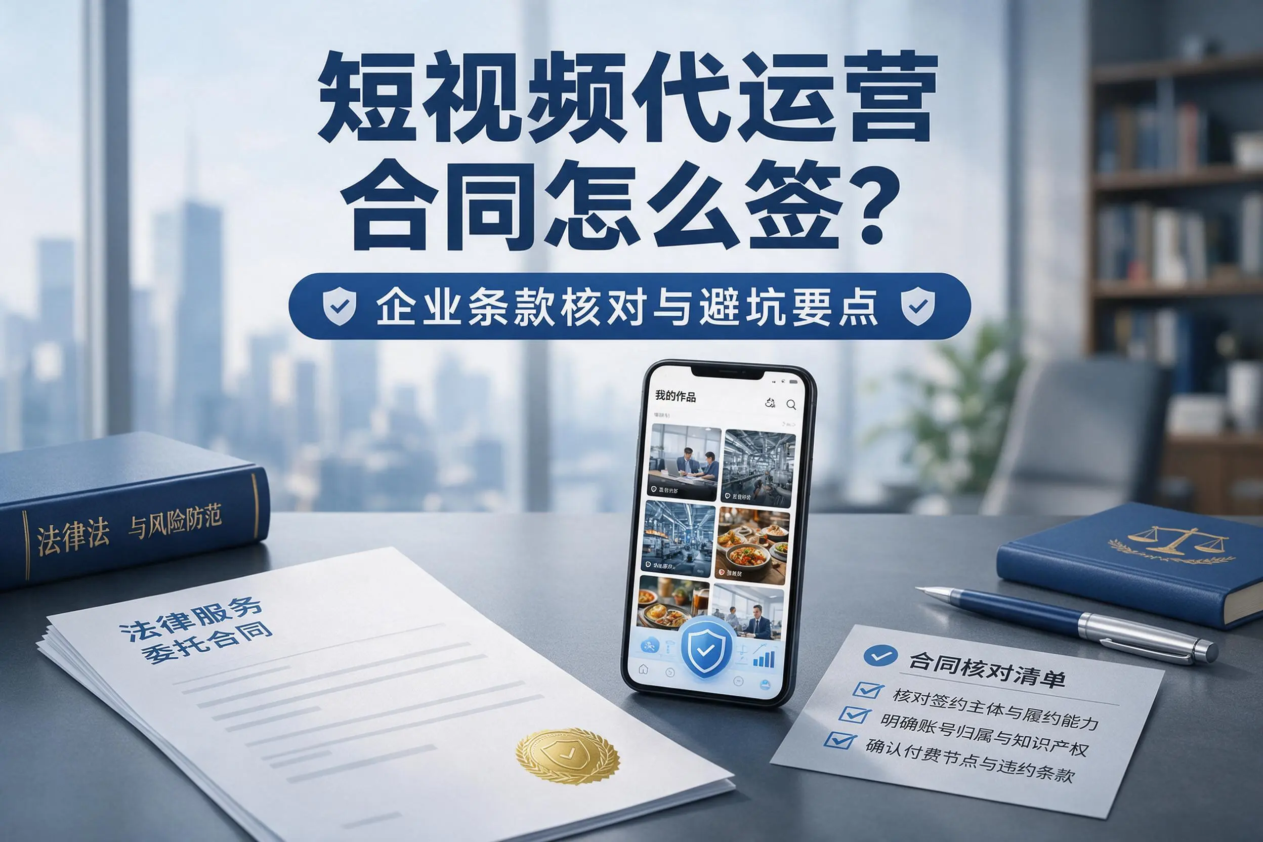 短视频代运营合同怎么签？果洛企业条款核对与避坑要点