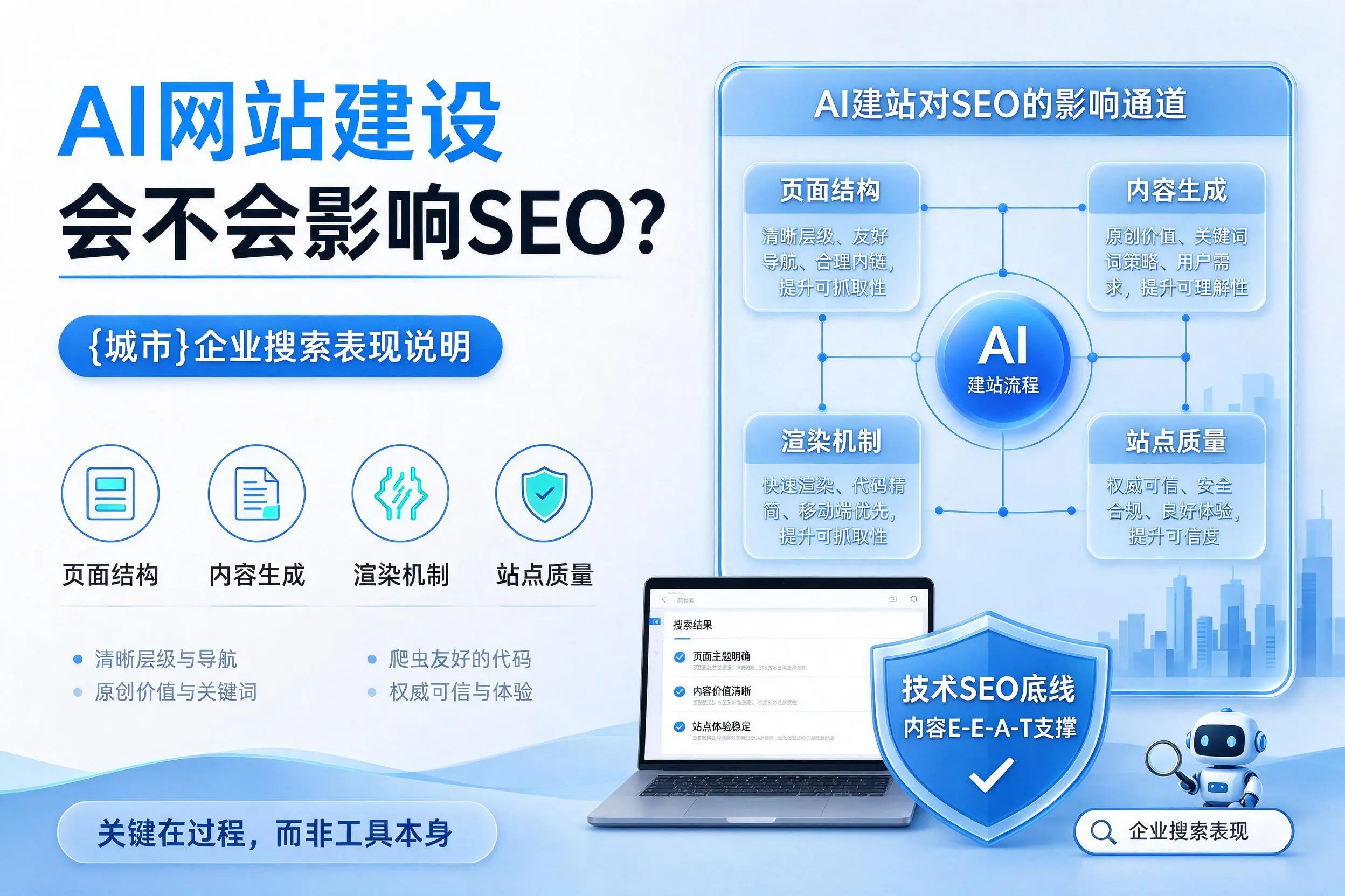 AI网站建设会不会影响SEO？果洛企业搜索表现说明