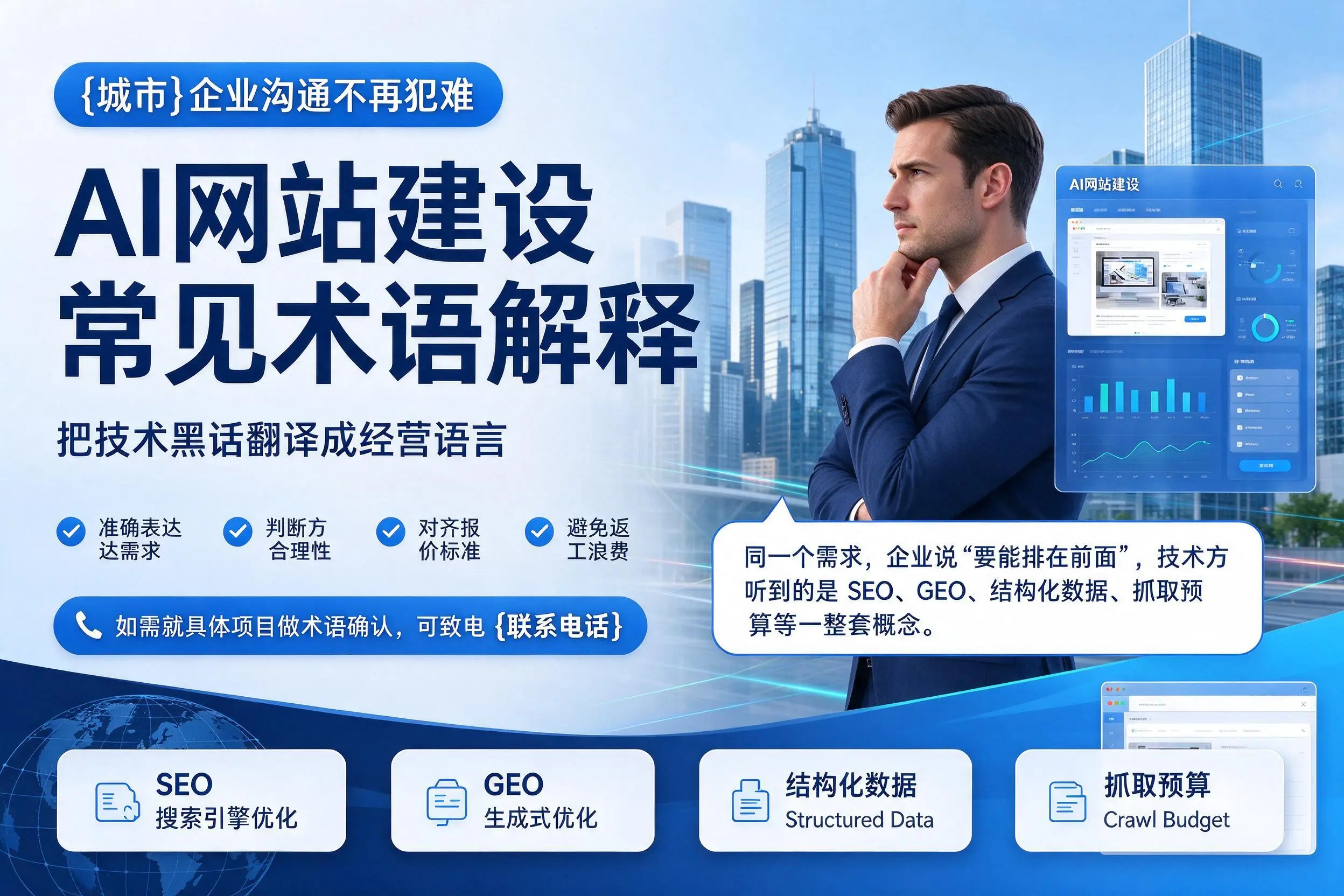 AI网站建设常见术语解释，果洛企业沟通不再犯难