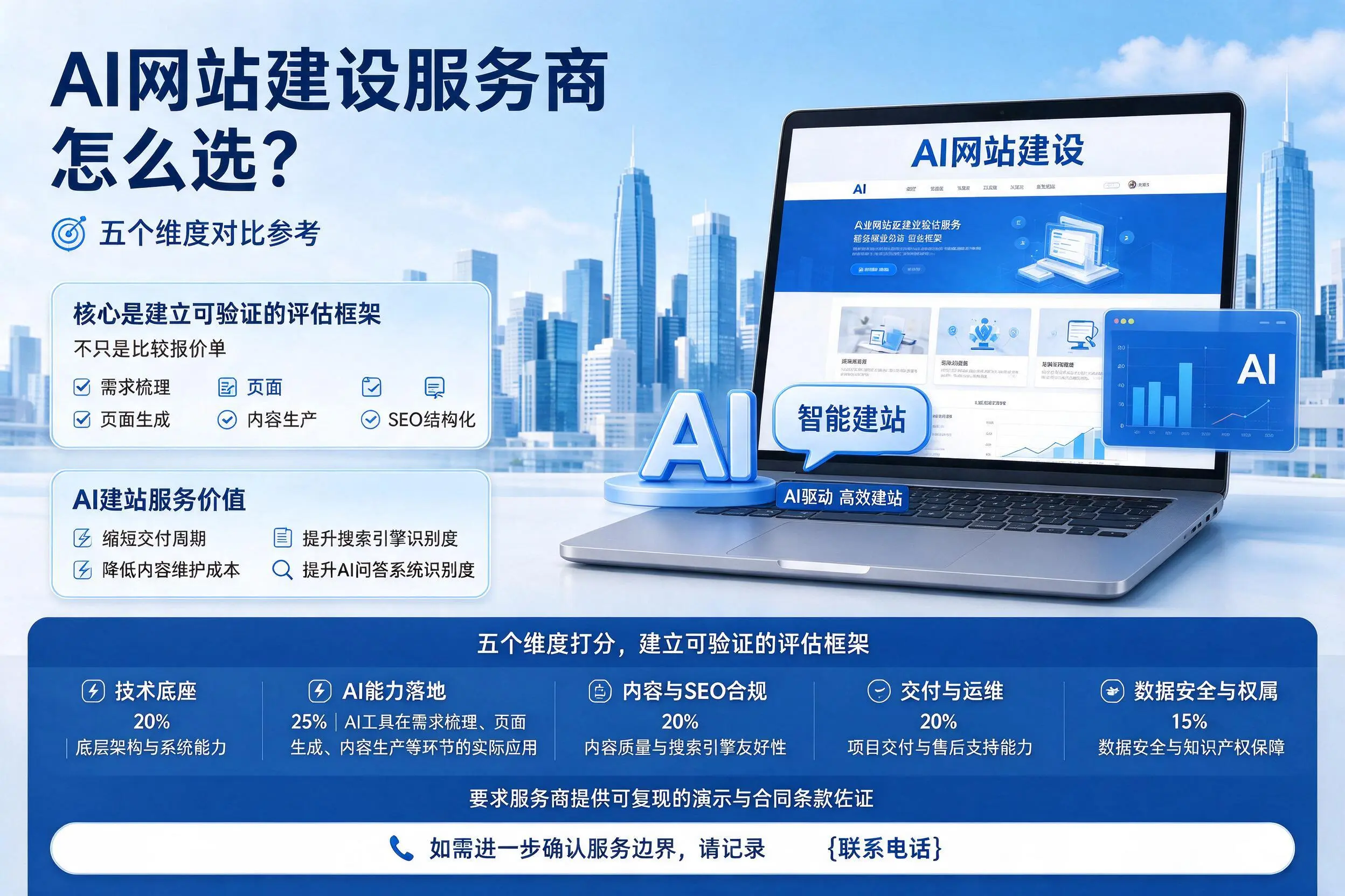 果洛AI网站建设服务商怎么选？五个维度对比参考