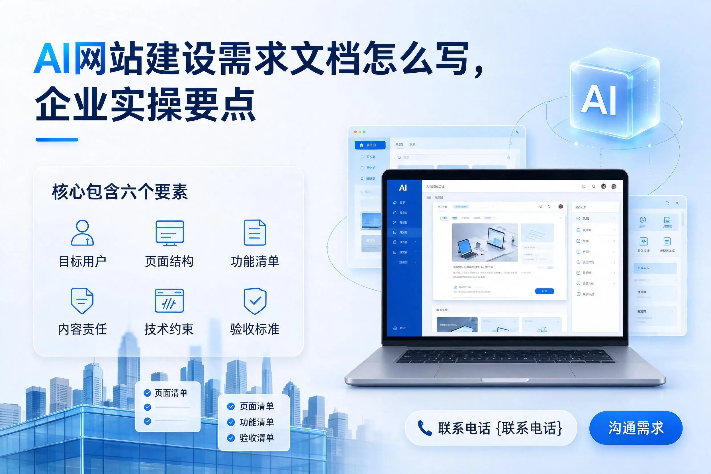 AI网站建设需求文档怎么写,果洛企业实操要点